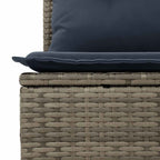 11-teiliges Gartensofa-Set mit Kissen, grau, Polyrattan