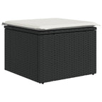 11-tlg. Garten-Sofagarnitur mit Kissen Braun Poly Rattan