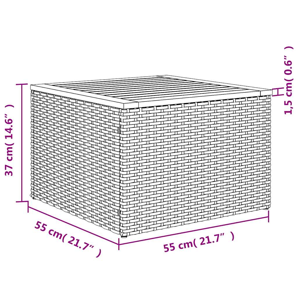 6-tlg. Garten-Sofagarnitur mit Kissen Schwarz Poly Rattan