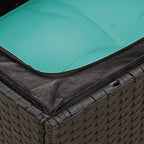 4-tlg. Garten-Sofagarnitur mit Kissen Schwarz Poly Rattan