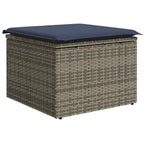 5-teiliges Gartensofa-Set mit Kissen, grau, Polyrattan