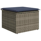6-teiliges Gartensofa-Set mit Kissen, grau, Polyrattan