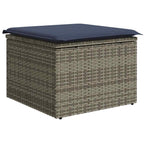 5-teiliges Gartensofa-Set mit Kissen, grau, Polyrattan