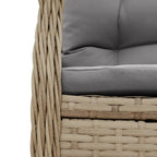 5-tlg. Garten-Essgruppe mit Kissen Beige Poly Rattan
