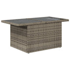5-teiliges Gartensofa-Set mit Kissen, grau, Polyrattan