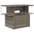 5-teiliges Gartensofa-Set mit Kissen, grau, Polyrattan