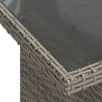 11-teiliges Gartensofa-Set mit Kissen, grau, Polyrattan