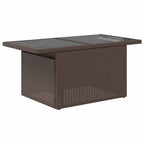 6-teiliges Gartensofa-Set mit Kissen, braun, Polyrattan