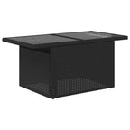 6-tlg. Garten-Sofagarnitur mit Kissen Schwarz Poly Rattan