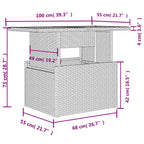 7-tlg. Garten-Sofagarnitur mit Kissen Braun Poly Rattan