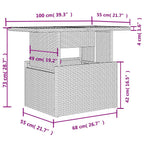 11-teiliges Gartensofa-Set mit Kissen, grau, Polyrattan