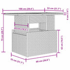 11-tlg. Garten-Sofagarnitur mit Kissen Hellgrau Poly Rattan