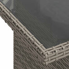 11-teiliges Gartensofa-Set mit Kissen, grau, Polyrattan