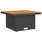 4-tlg. Garten-Lounge-Set mit Kissen Schwarz Poly Rattan