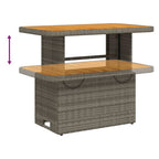 3-tlg. Garten-Lounge-Set mit Kissen Grau Poly Rattan