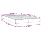Bettgestell ohne Matratze Dunkelgrau 120x190 cm Stoff