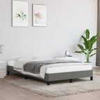 Bettgestell ohne Matratze Dunkelgrau 120x190 cm Stoff
