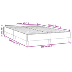 Bettgestell ohne Matratze Schwarz 120x190 cm Stoff