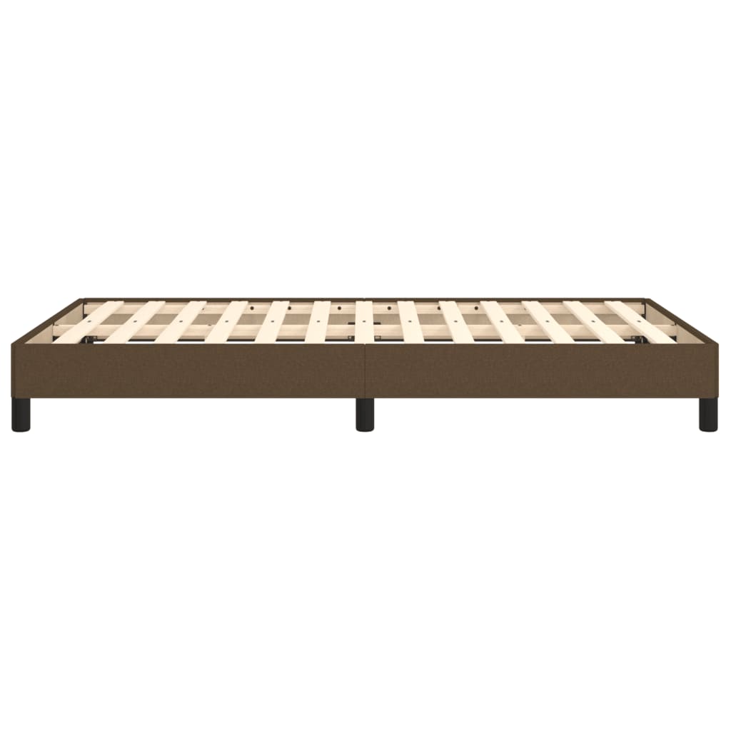 Bettgestell ohne Matratze Dunkelbraun 120x190 cm Stoff