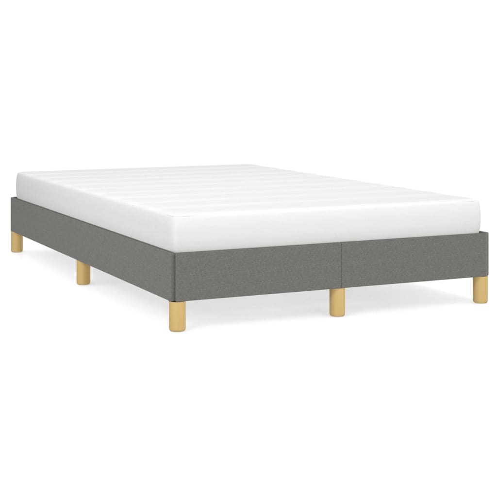 Bettgestell ohne Matratze Dunkelgrau 120x190 cm Stoff