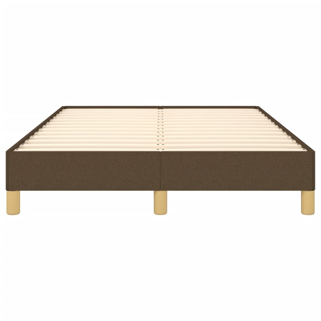 Bettgestell ohne Matratze Dunkelbraun 120x190 cm Stoff