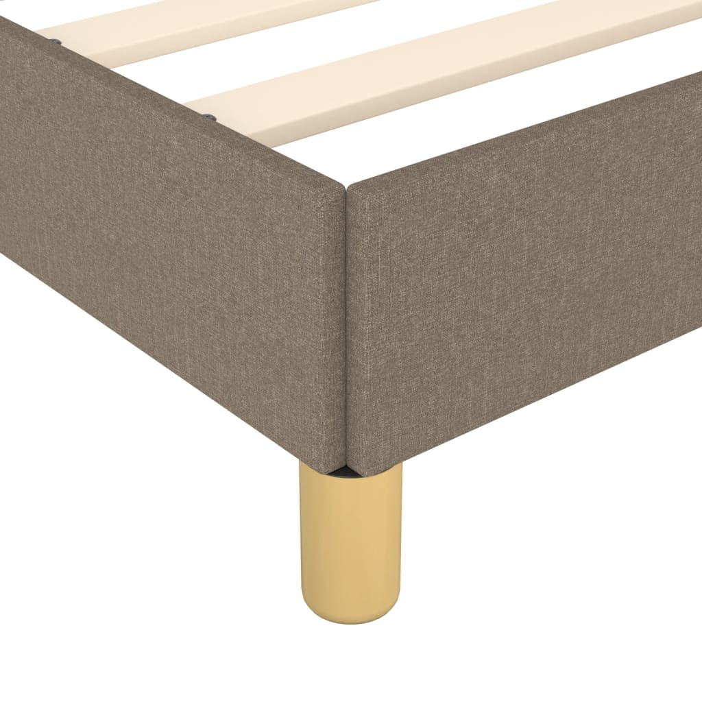 Bettgestell ohne Matratze Taupe 120x190 cm Stoff