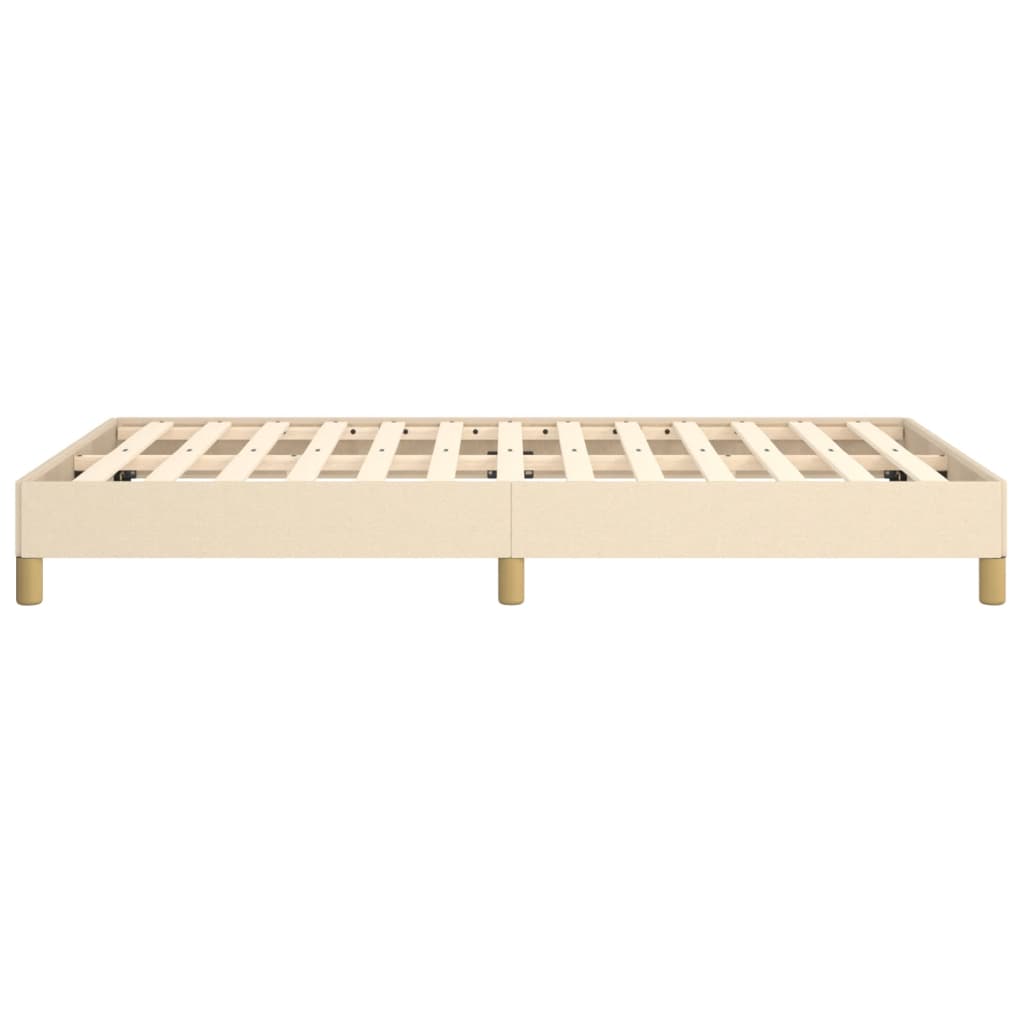 Bettgestell ohne Matratze Creme 120x190 cm Stoff