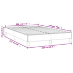 Bettgestell ohne Matratze Creme 120x190 cm Kunstleder