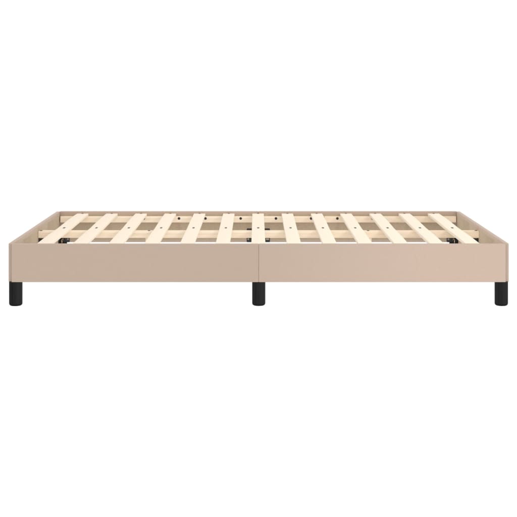 Bettgestell ohne Matratze Cappuccino-Braun 120x190cm Kunstleder