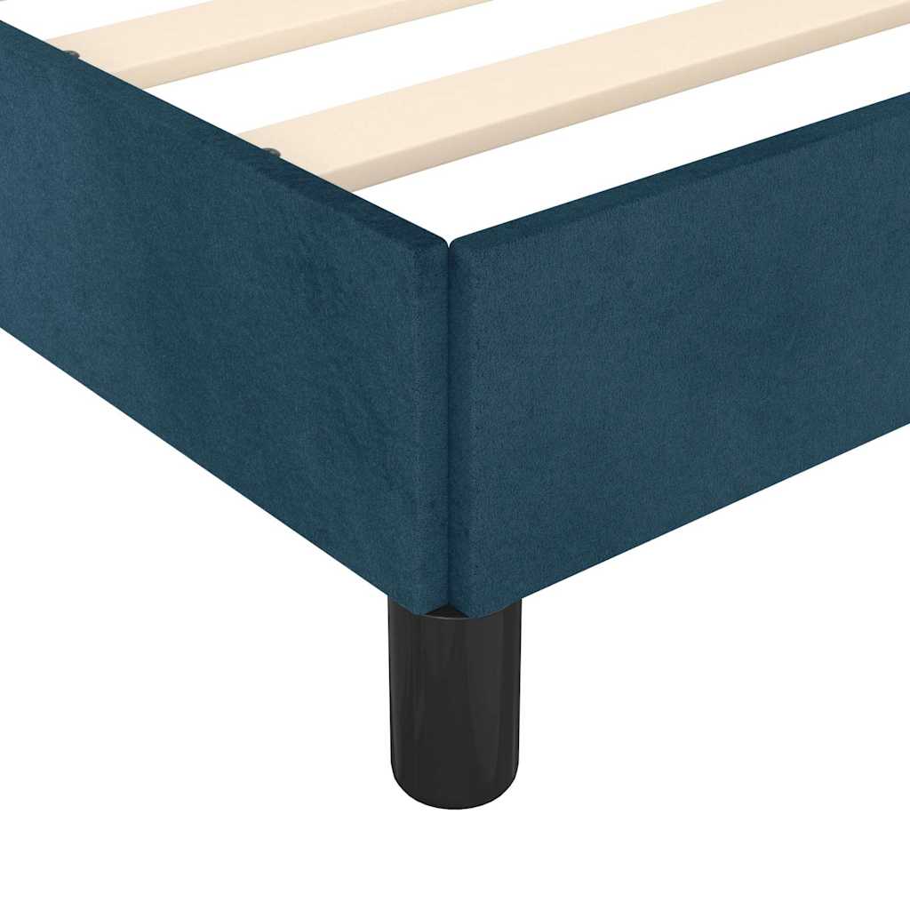 Bettgestell ohne Matratze Dunkelblau 120x190 cm Samt
