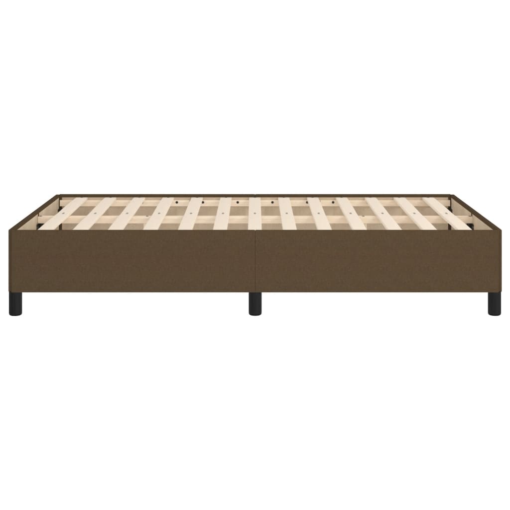 Bettgestell ohne Matratze Dunkelbraun 120x190 cm Stoff