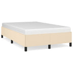 Bettgestell ohne Matratze Creme 120x190 cm Stoff