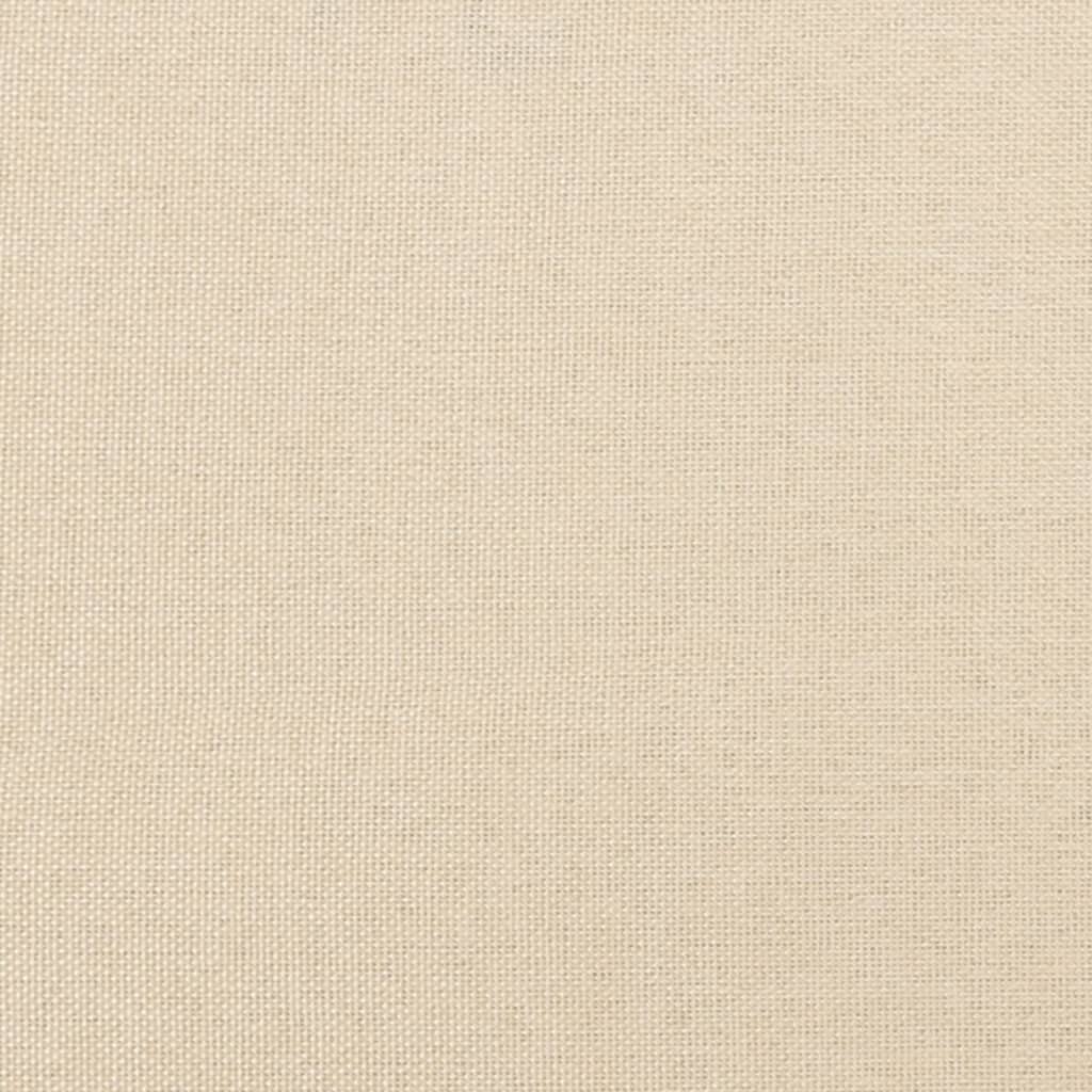 Bettgestell ohne Matratze Creme 120x190 cm Stoff