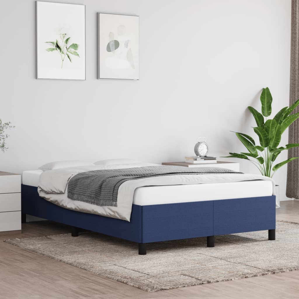 Bettgestell ohne Matratze Blau 120x190 cm Stoff
