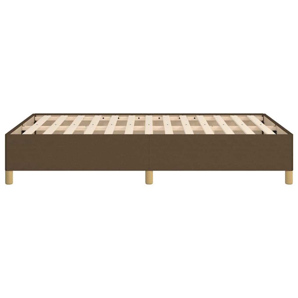 Bettgestell ohne Matratze Dunkelbraun 120x190 cm Stoff