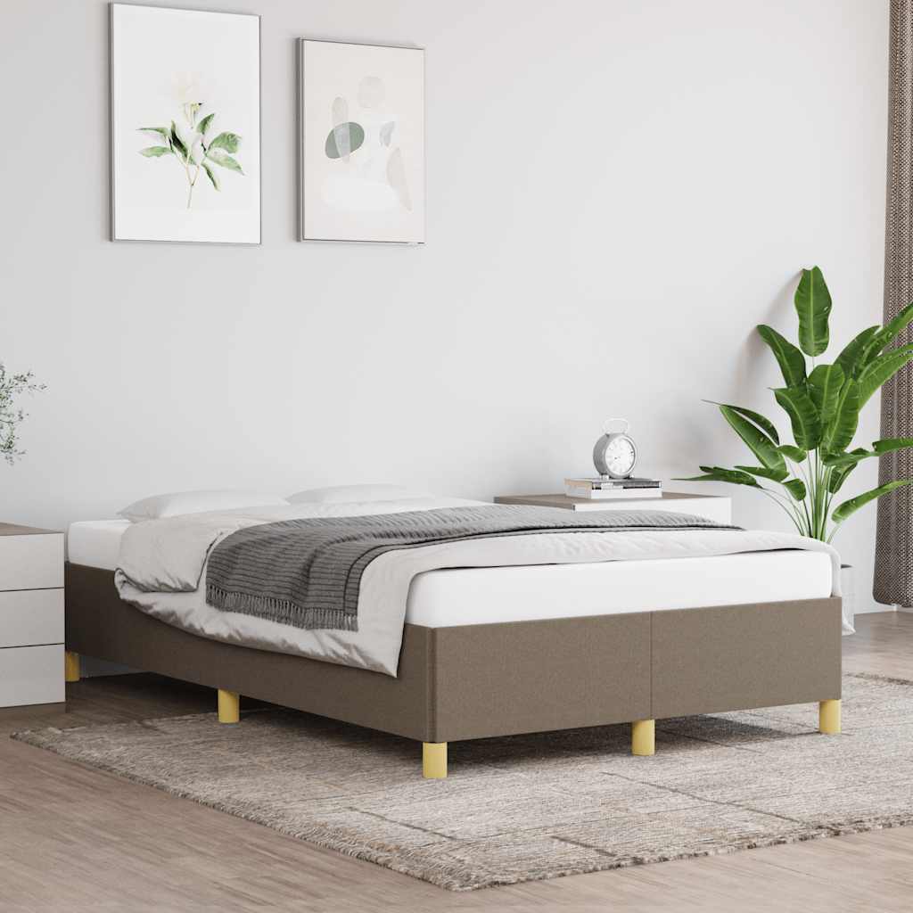 Bettgestell ohne Matratze Taupe 120x190 cm Stoff