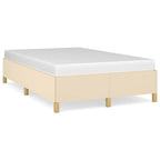 Bettgestell ohne Matratze Creme 120x190 cm Stoff