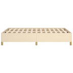 Bettgestell ohne Matratze Creme 120x190 cm Stoff