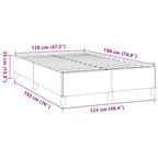 Bettgestell ohne Matratze Blau 120x190 cm Stoff