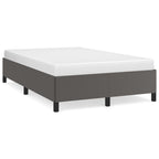 Bettgestell ohne Matratze Grau 120x190 cm Kunstleder