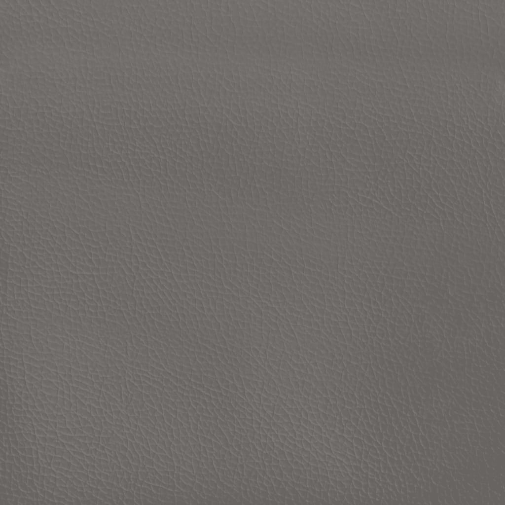 Bettgestell ohne Matratze Grau 120x190 cm Kunstleder