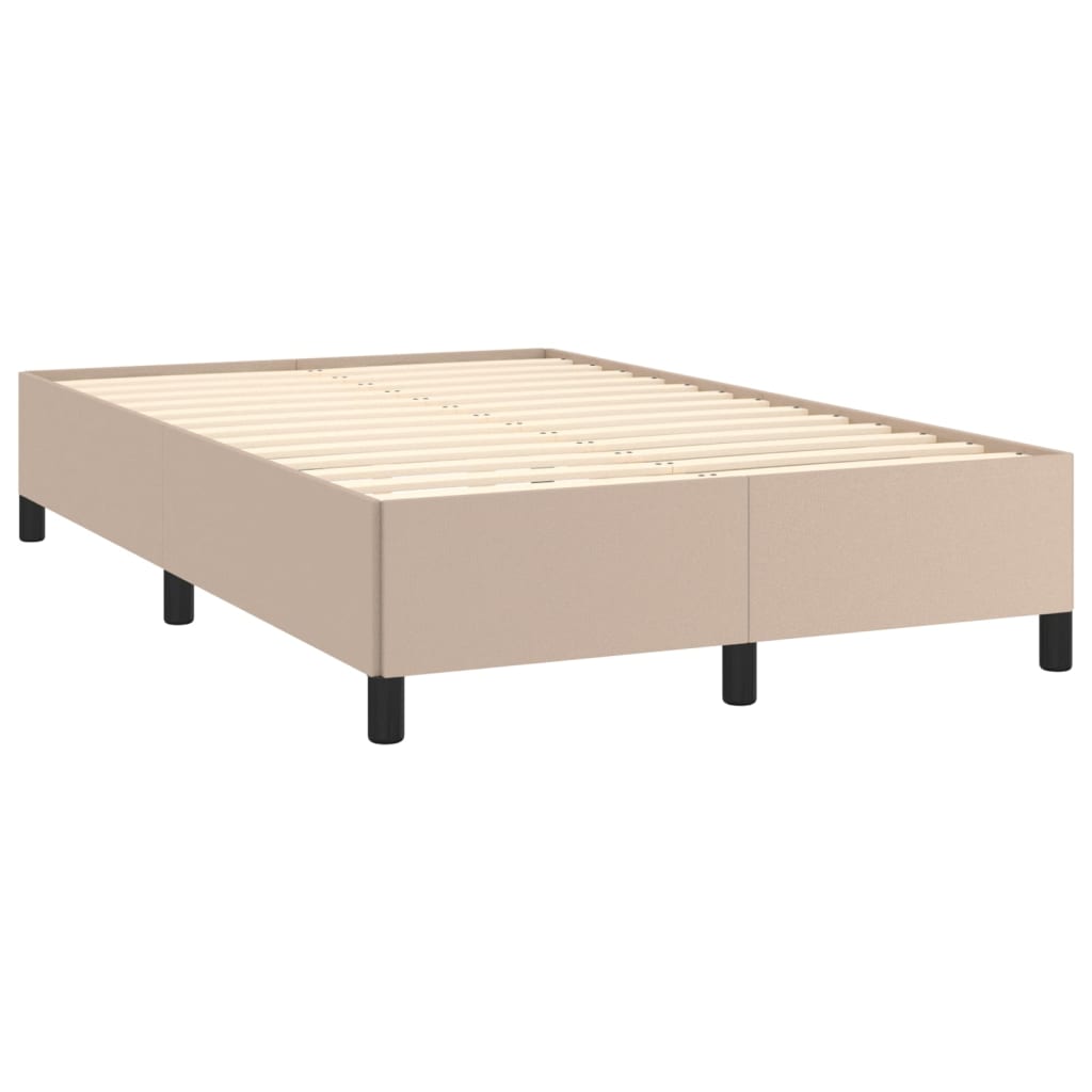 Bettgestell ohne Matratze Cappuccino-Braun 120x190cm Kunstleder