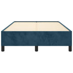 Bettgestell ohne Matratze Dunkelblau 120x190 cm Samt