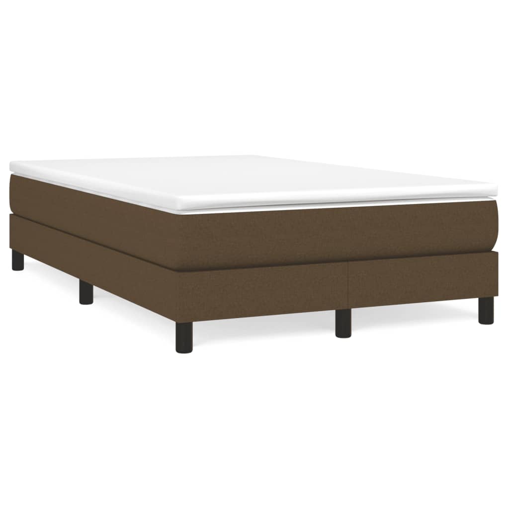 Boxspringbett mit Matratze Dunkelbraun 120x190 cm Stoff