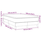 Boxspringbett mit Matratze Taupe 120x190 cm Stoff