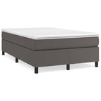 Boxspringbett mit Matratze Grau 120x190 cm Kunstleder