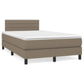 Boxspringbett mit Matratze Taupe 120x190 cm Stoff