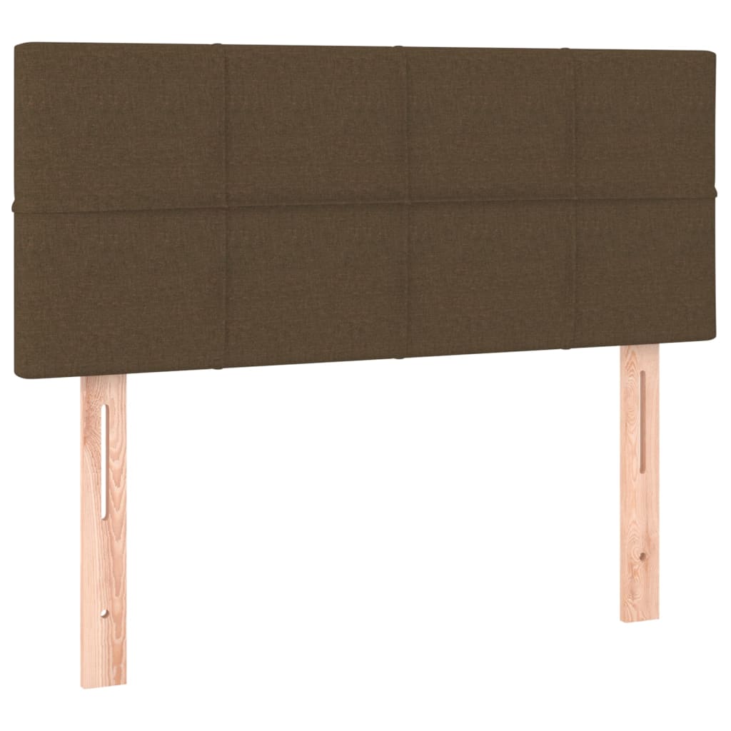 Boxspringbett mit Matratze Dunkelbraun 120x190 cm Stoff