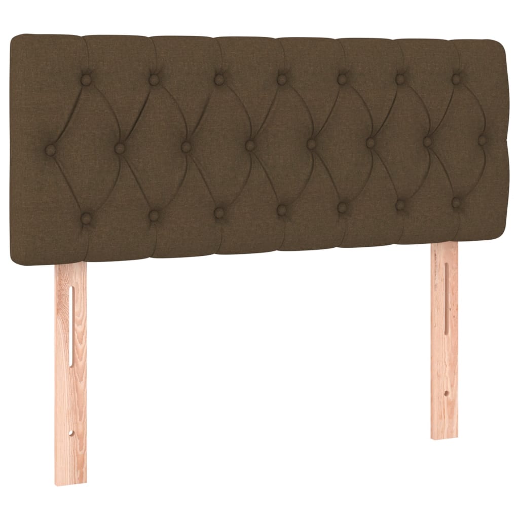 Boxspringbett mit Matratze Dunkelbraun 120x190 cm Stoff