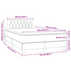 Boxspringbett mit Matratze Taupe 120x190 cm Stoff